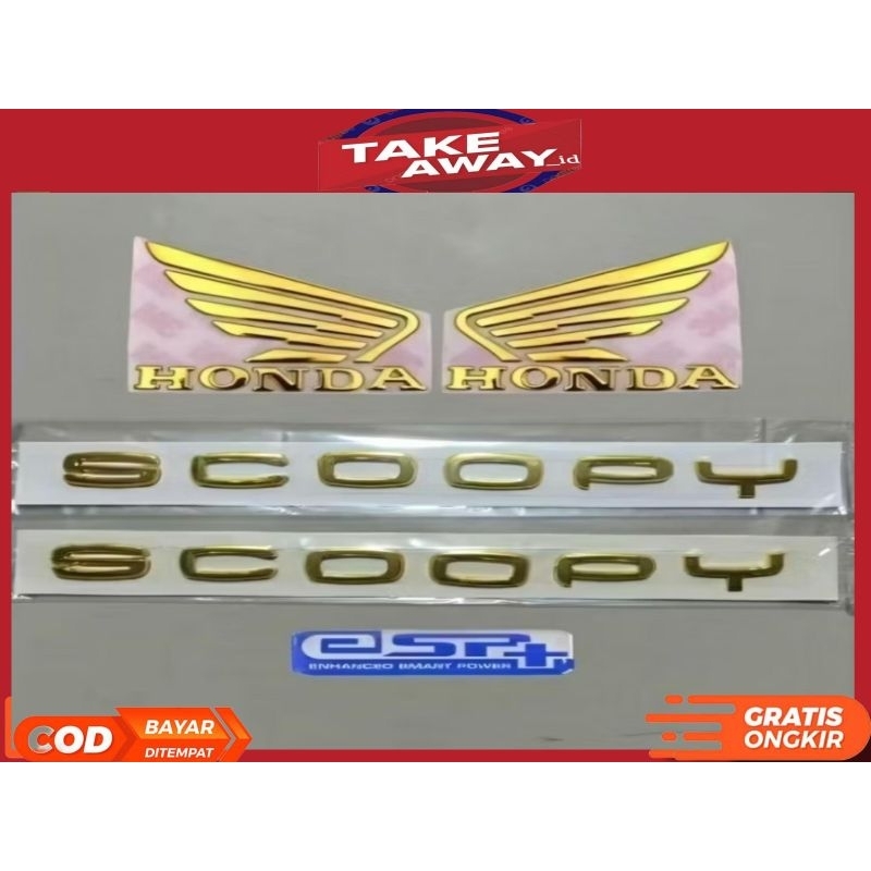 TERMURAH Emblem Timbul 3D Scoopy terbaru 2022 2023 2024 Scoopy Prestige Bagus Keras Bukan Sticker