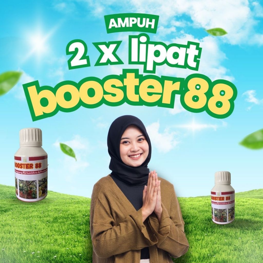BOOSTER 88 pupuk bunga dan buah ZPT GA3 Gatiga. Gibberelic Acid 5% kemasan 2gr. zat pengatur tumbuh 