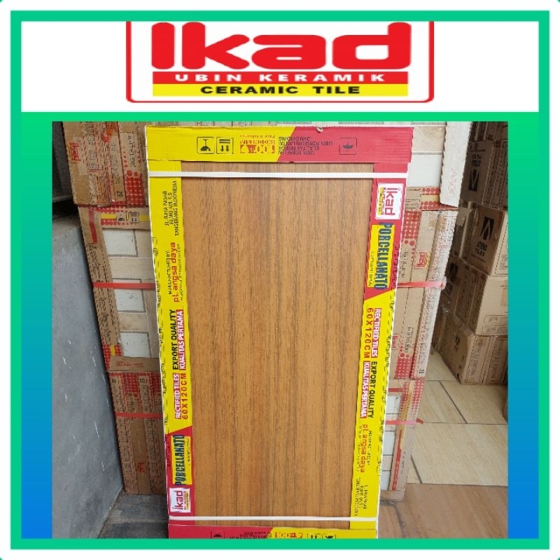 Granit IKAD 60x120 Motif Kayu Mahoni Natural – Tekstur Matt KW1 | Untuk Lantai Rumah & Dinding Inter