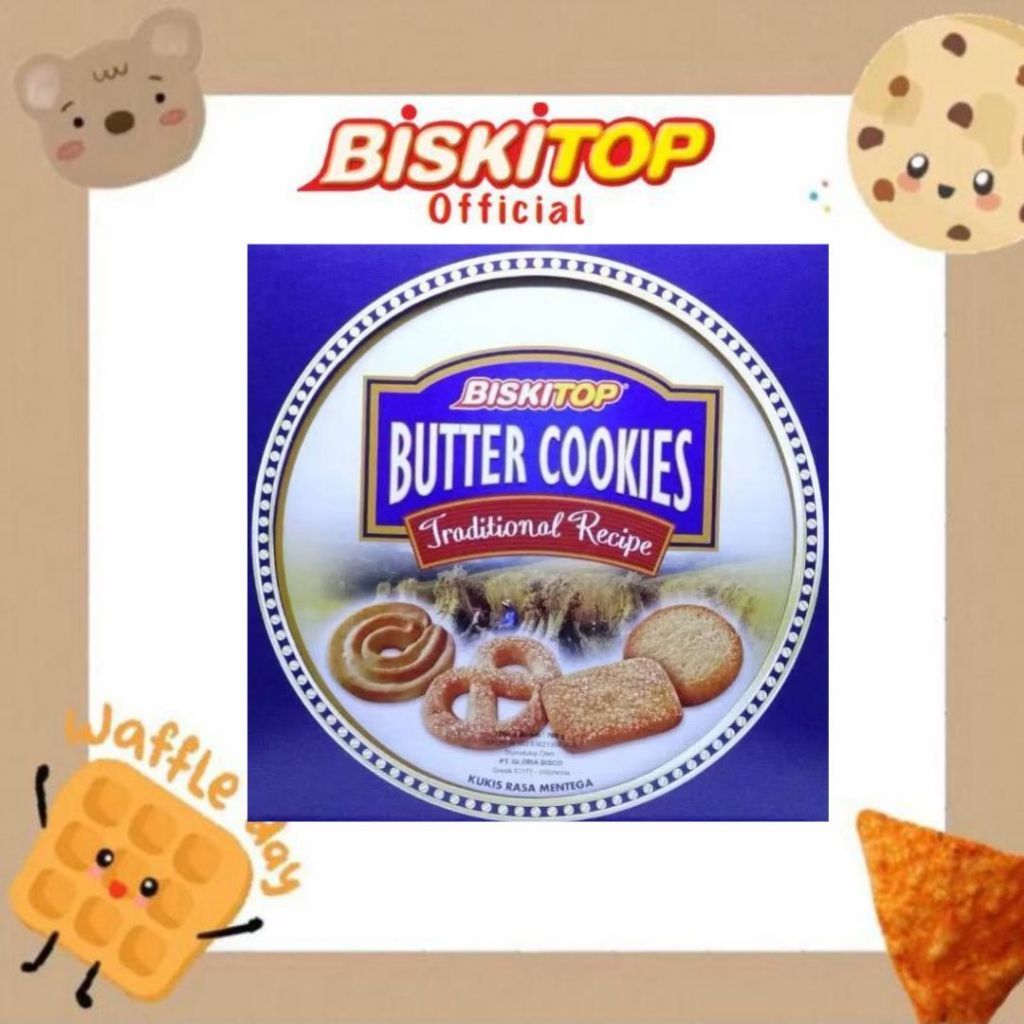 

BISKITOP OFFICIAL - BUTTER COOKIES 700g Biskitop Timba Biru Segi Biskuit Manis Murah Meriah