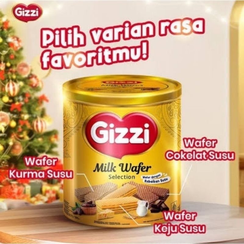 

GIZZI Milk Wafer Selection Kaleng 240gr