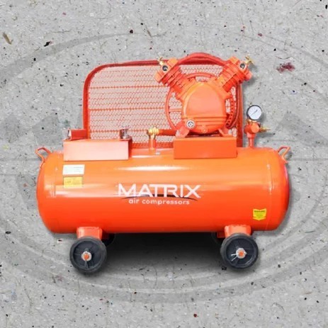 Matrix Kompresor Angin 3 HP 160 Liter + Engine Penggerak Diesel Solar / Dinamo Listrik MTX
