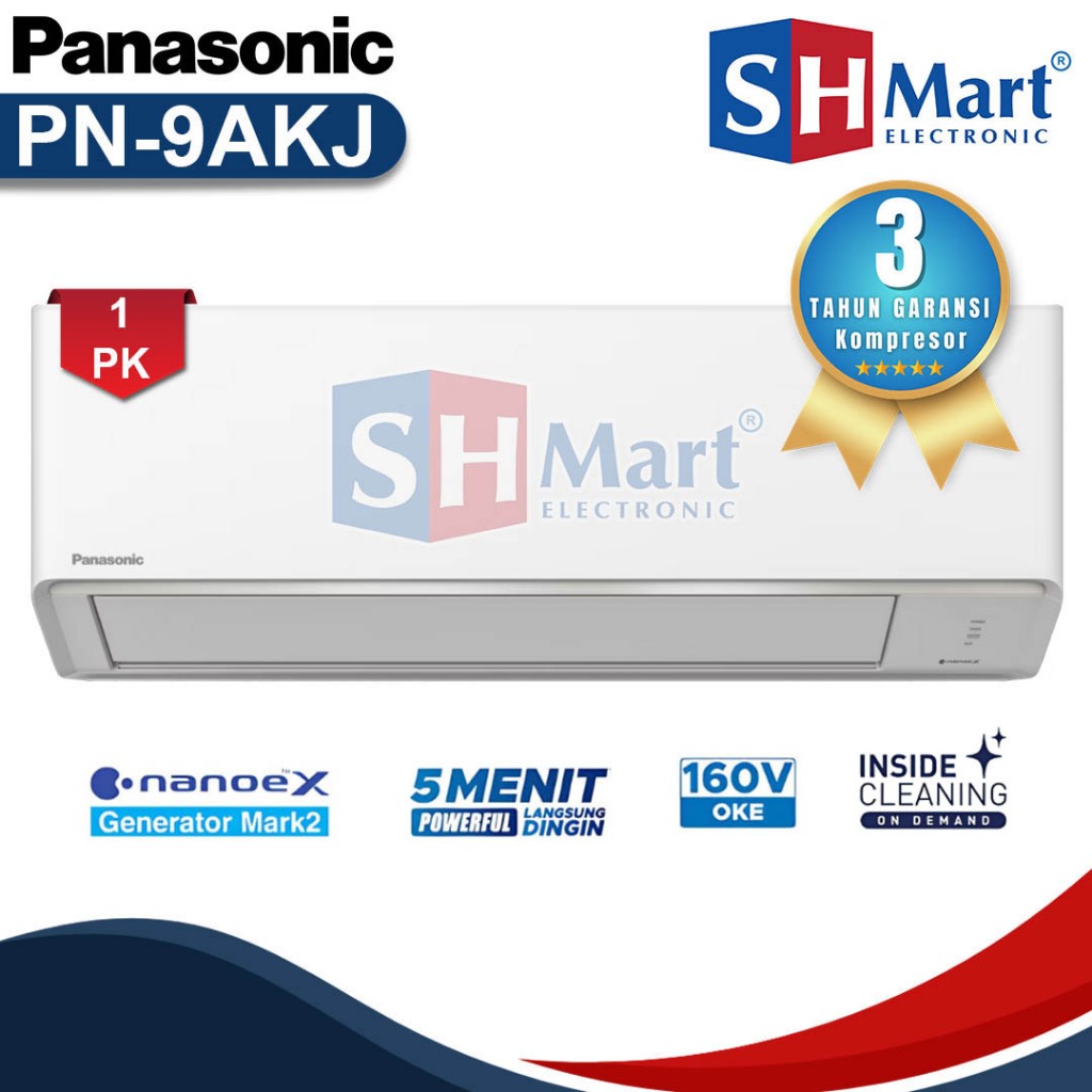 AC PANASONIC 1 PK DELUXE NANOE CS-PN9AKJ / PN9AKJ BLUE FIN TERBARU GARANSI RESMI