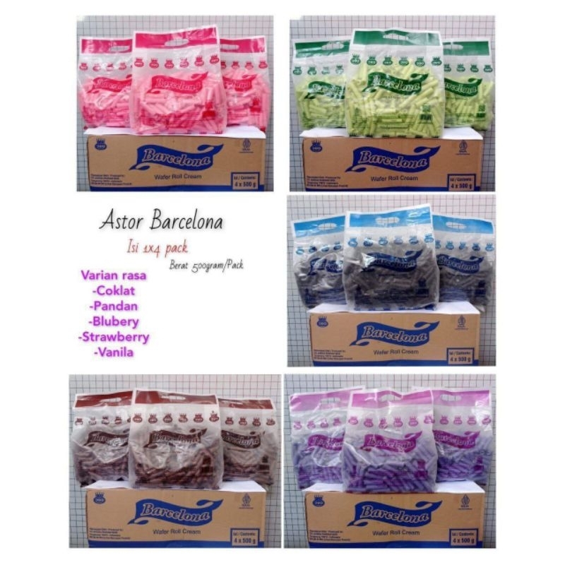 

ASTOR MINI BARCELONA KEMASAN 500 GRAM 4 PACK