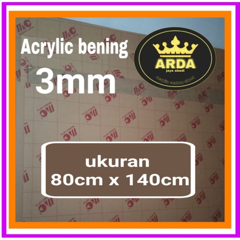 

akrilik 3mm bening 80 x 140 akrilik lembaran marga cipta
