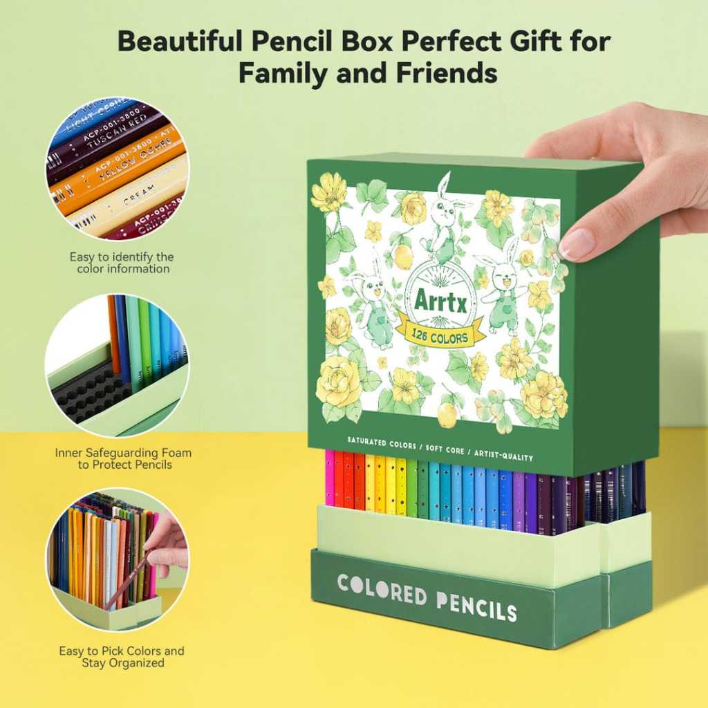 

pensil warna arrtx 126 warna profesional grade polychromos color pencil