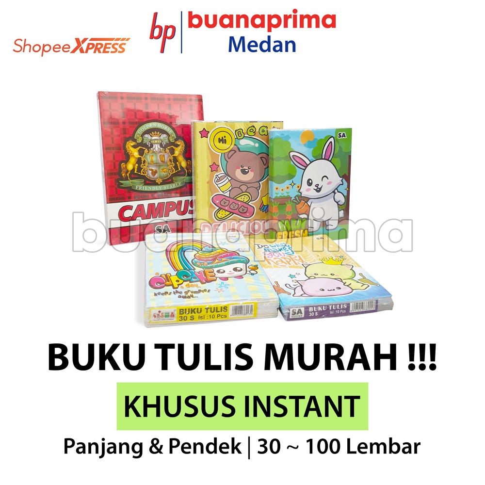 

[KHUSUS INSTANT SPX] Buku Tulis MURAH PANJANG PENDEK 30 ~ 100 Lembar Kwarto Boxy Notebook Catatan Sekolah
