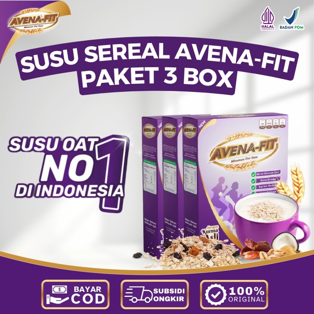 

Avenafit - 3 Box Sereal Oat Susu Sehatkan Jatung dan Kolesterol BPOM