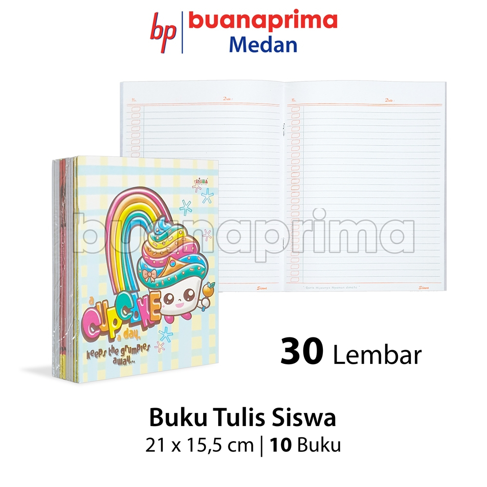 

Buku Tulis PENDEK SISWA 30 Lembar isi 10 Buku Notebook Catatan Sekolah Tebal A5 Kwarto