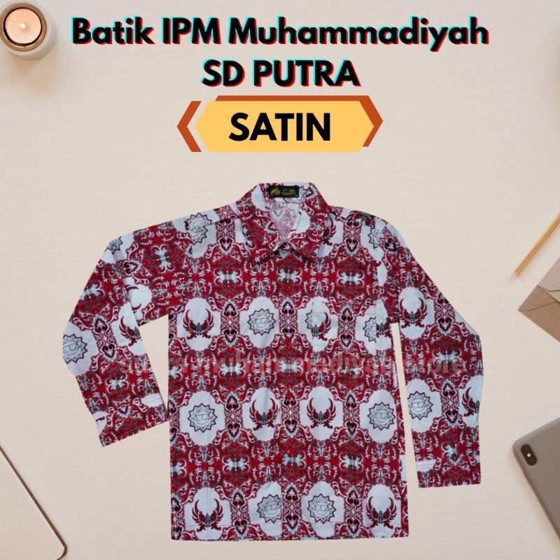 Batik IPM Muhammadiyah SD Putra bahan satin