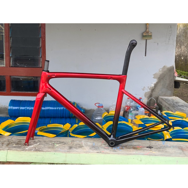 frame carbon roadbike delihea rest repaint size L/52