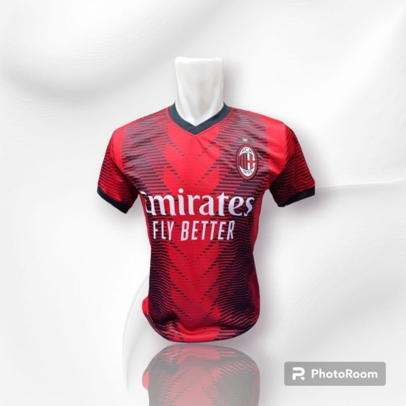 Jersey bola dewasa club eropa warna merah printing terbaru