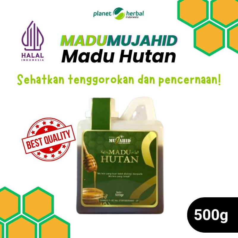 

Madu Hutan Mujahid 420g/500g - Madu Hutan Murni Alami Halal