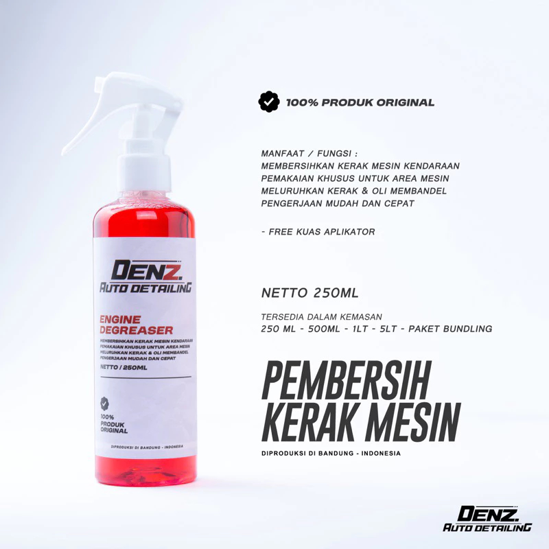PEMBERSIH KERAK MESIN ENGINE DEGREASER ORIGINAL DENZ AUTO DETAILING / cairan pembersih kerak oli mot
