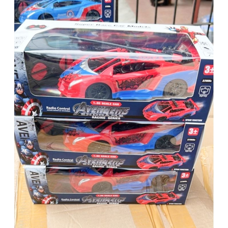 (RC) MAINAN RC MOBIL REMOT KARAKTER SUPER HIRO SPIDERMAN IRONMAN KAPTEN AMERIKA