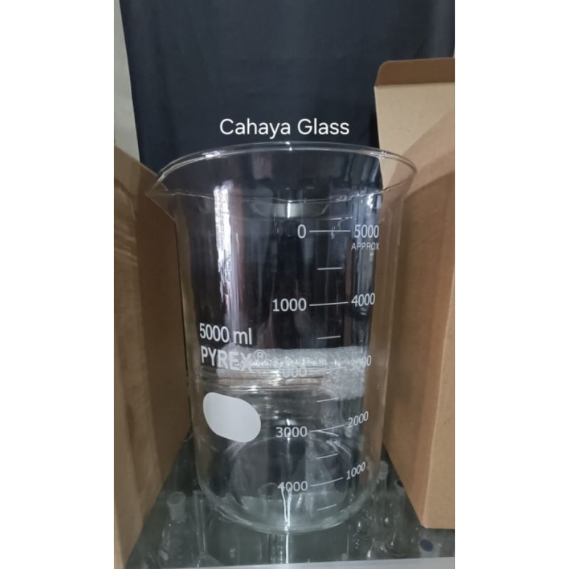 Beaker Glass/Gelas Kimia 5000 ml PYREX