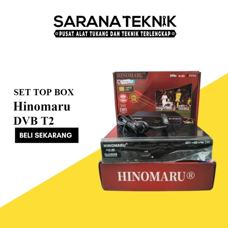 [SARANA TEKNIK] ASLI SET TOP BOX DVB T2 HINOMARU / SET TOP BOX HINOMARU KODE 1215 - HINOMARU / Set T