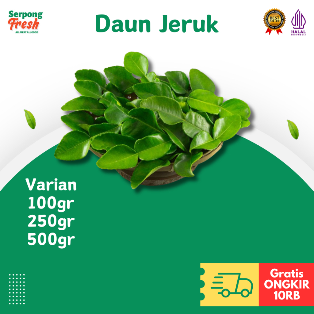 

Daun Jeruk Bumbu Dapur Rempah Asli Segar 100gr 250gr 500gr Sayuran Fresh