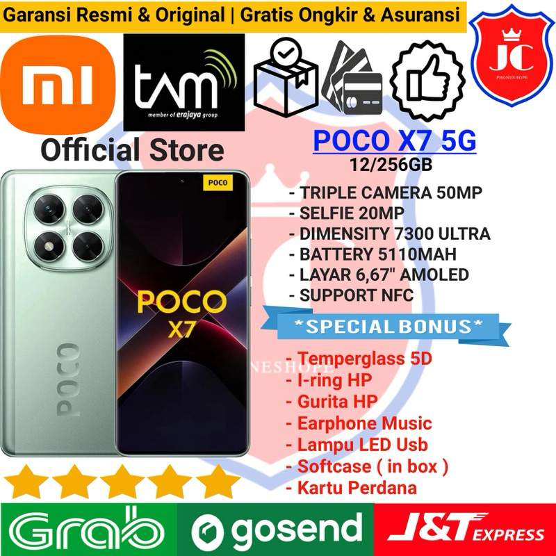 XIAOMI POCO X7 5G RAM 12/512GB 8/256GB GARANSI RESMI TAM XIAOMI INDONESIA