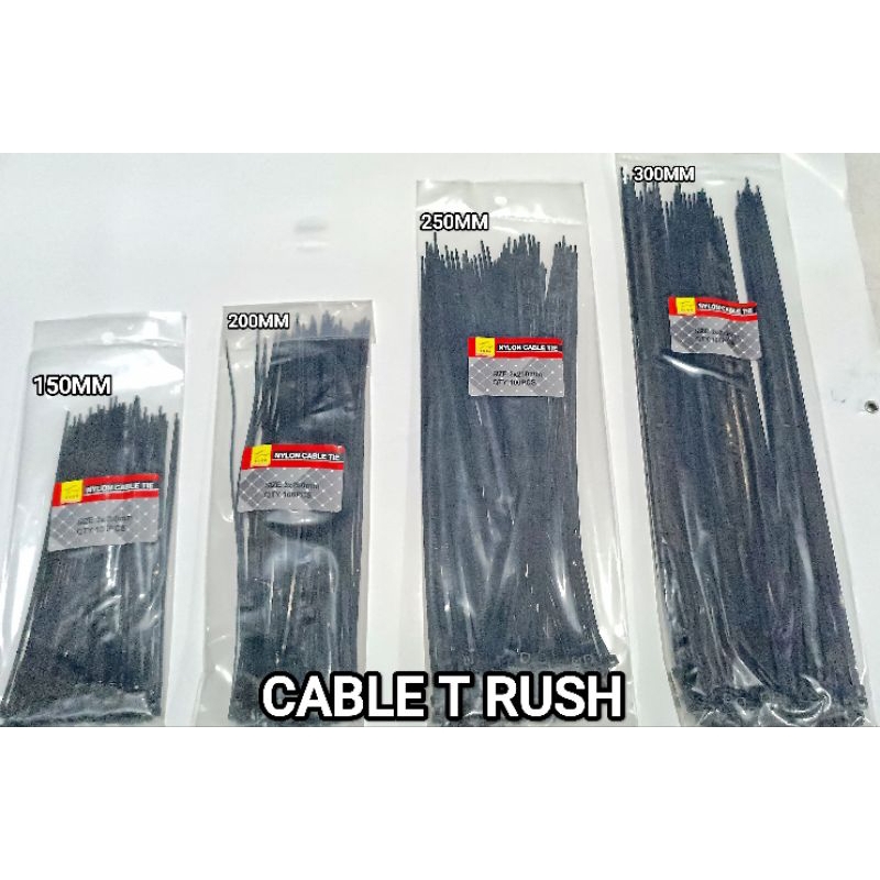 

Kabel Ties/Cable Tie Hitam Tebal serbaguna 2.5×100 | 2.5×150 | 2.5×200 | 2.5×300