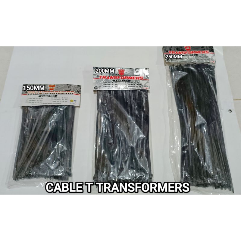 

Kabel Ties/Cable Tie Hitam Tebal Serbaguna Transformer 3.6×150 | 3.6×200 | 3.6×250