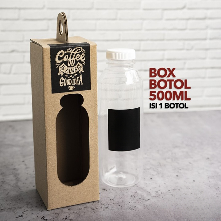 

10 Pcs Kardus Botol Muat Untuk 1 Botol 500ml Ukuran 6,5x6,5x20cm
