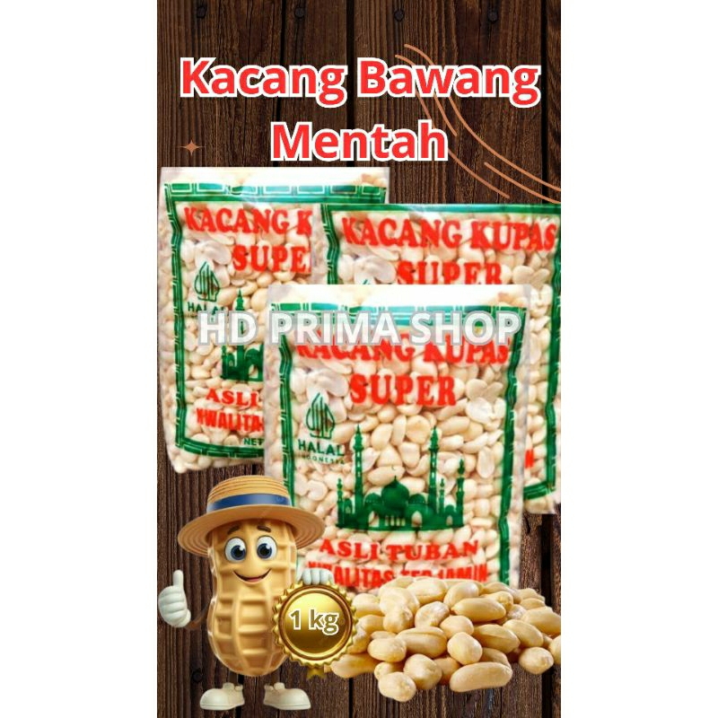 

Kacang bawang, kacang kupas, kacang tanah mentah