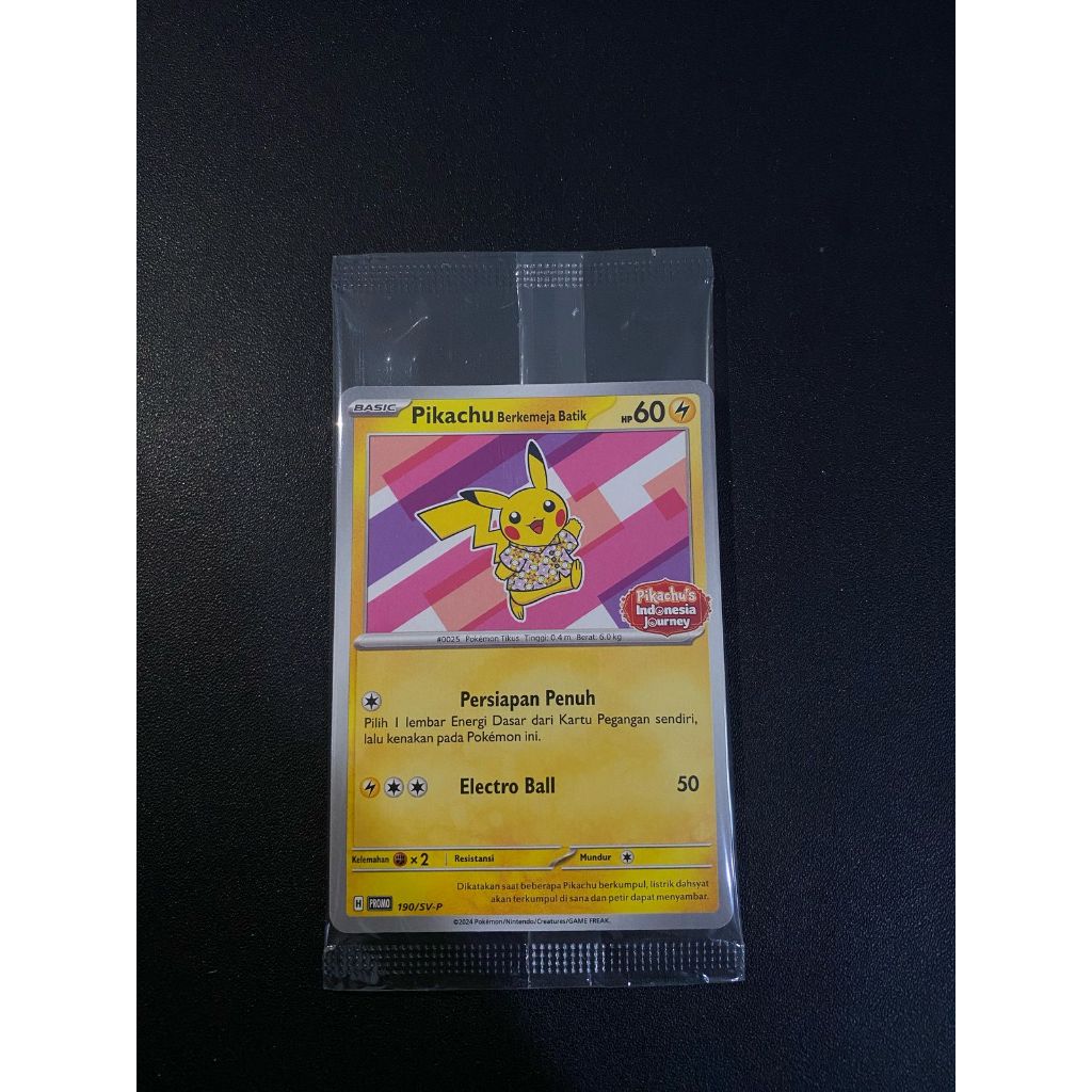 Pikachu batik promo Indonesia journey card pokemon - Staryu/Xatu/Flower/HOLO Spesial Edition Pokemon