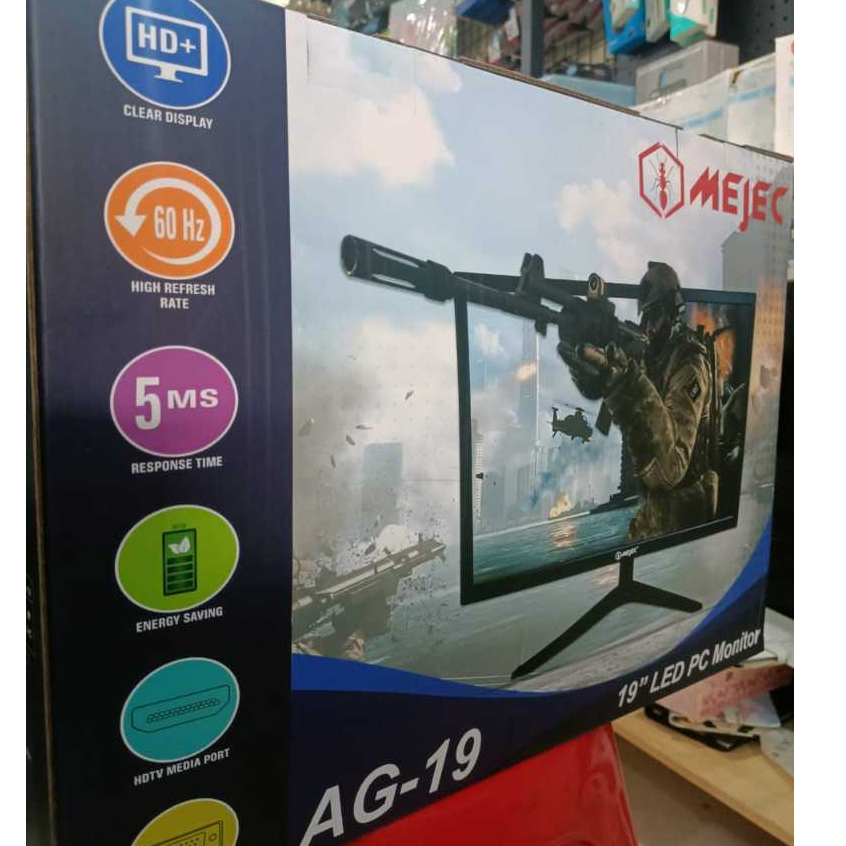 MEJEC PC MONITOR LED 19" VGA HDMI Monitor CCTV 19inc