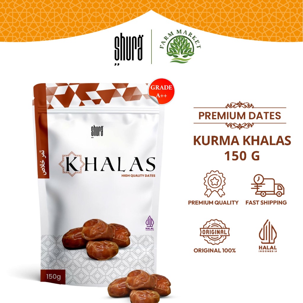 

Shura Kurma Khalas 150gr Original Berkualitas Premium