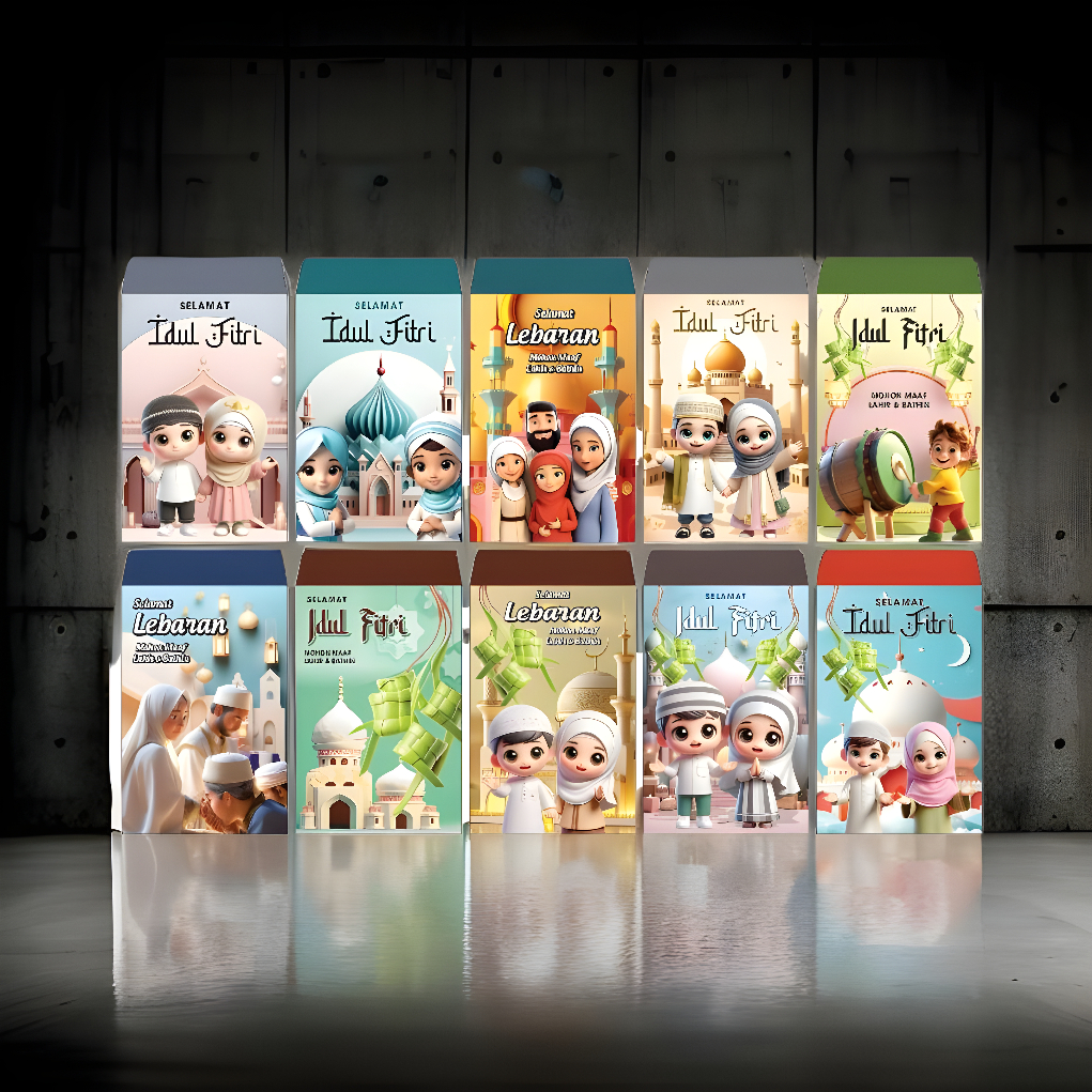 

Amplop Lebaran Karakter Muslim Ukuran Medium Isi (50 pcs)