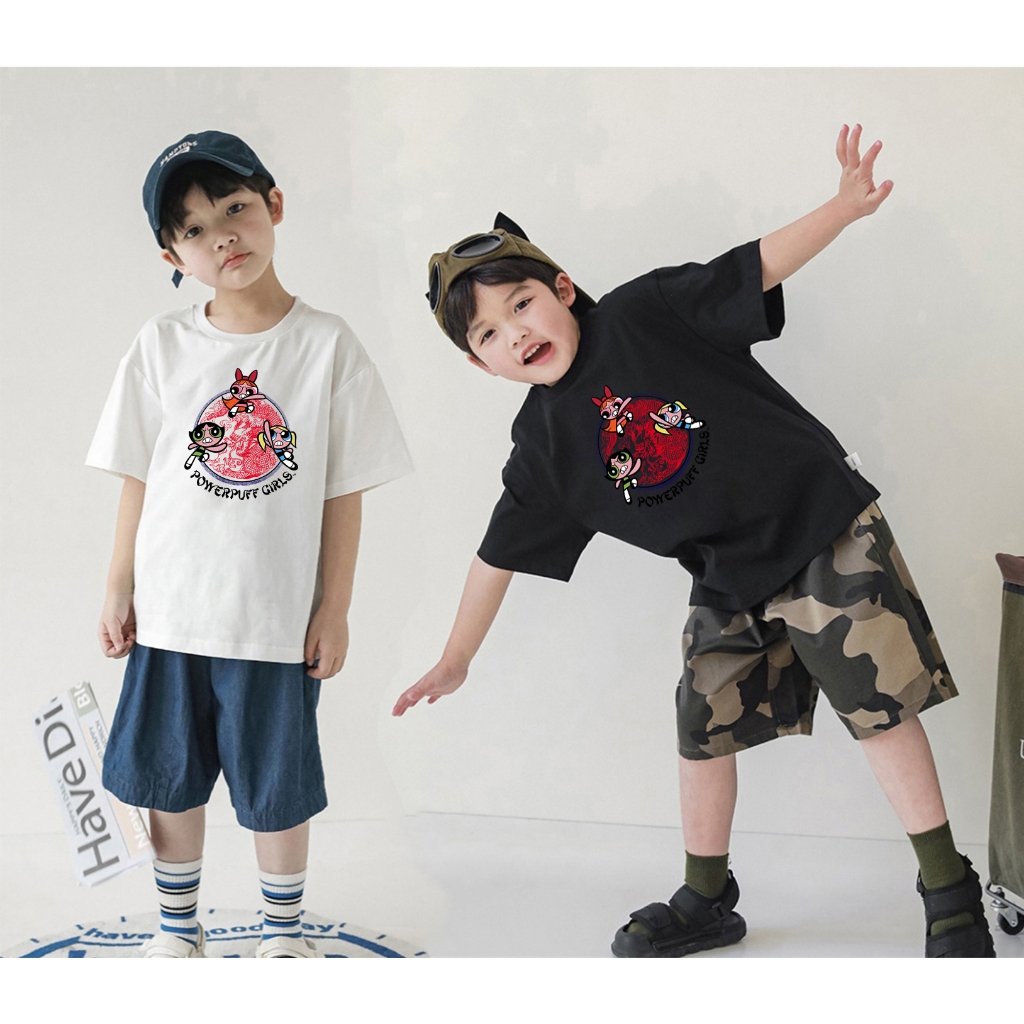 korea style Putih cocobaby t shirt cotton Kaos Atasan Anak laki-laki Perempuan | Elemen Kung Fu Cina