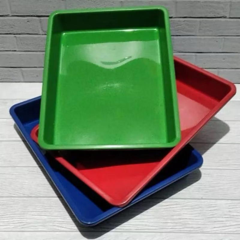 Nampan Baki Kotak Plastik Wadah Segi Nampan Plastik Serbaguna