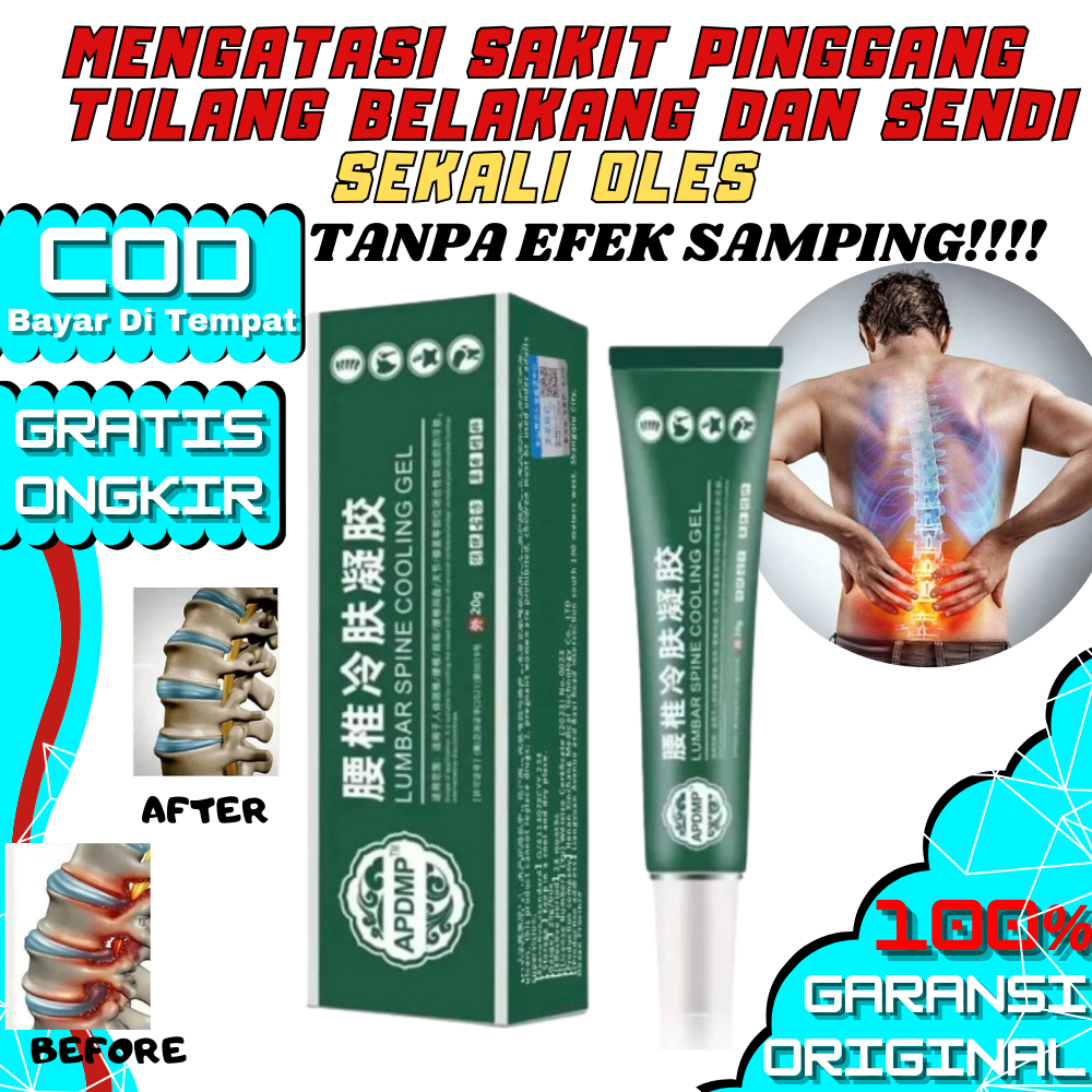 APDMP LUMBAR Cream Sakit Pinggang dan Nyeri Otot Punggung | Salep Lumbar Pereda Sakit Pinggang Nyeri