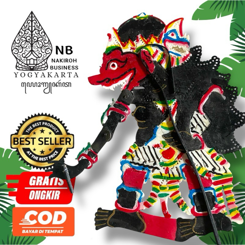 NAKIROHBUSINESS WAYANG kulit BUTO BABRAH BAHAN KULIT SAPI TEBAL KUALITAS SUPER