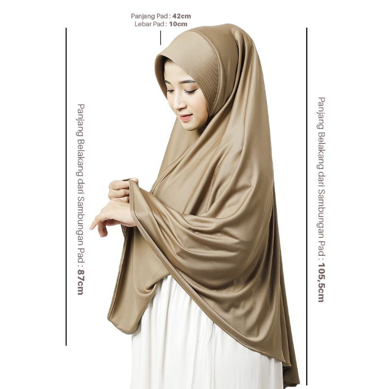 Jilbab Instan Syar'i/Bergo Jumbo/Jilbab Instan Jumbo