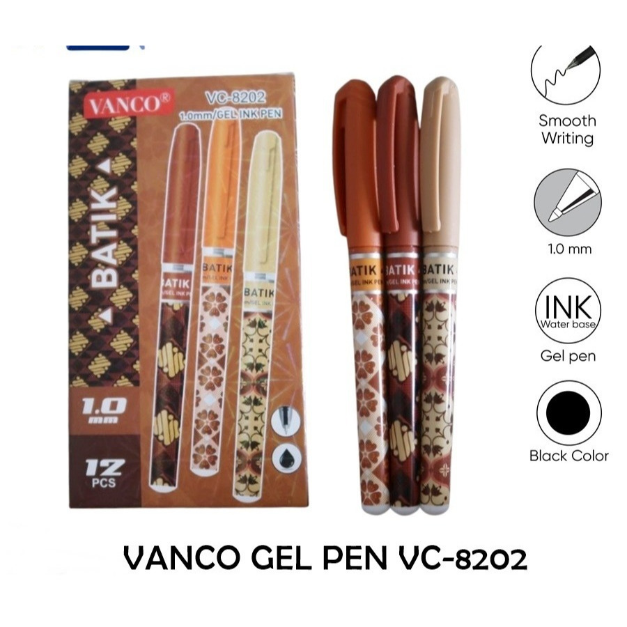 

Gelpen Vanco VC-8202/Pulpen Gel/Pena Jel 1.0mm