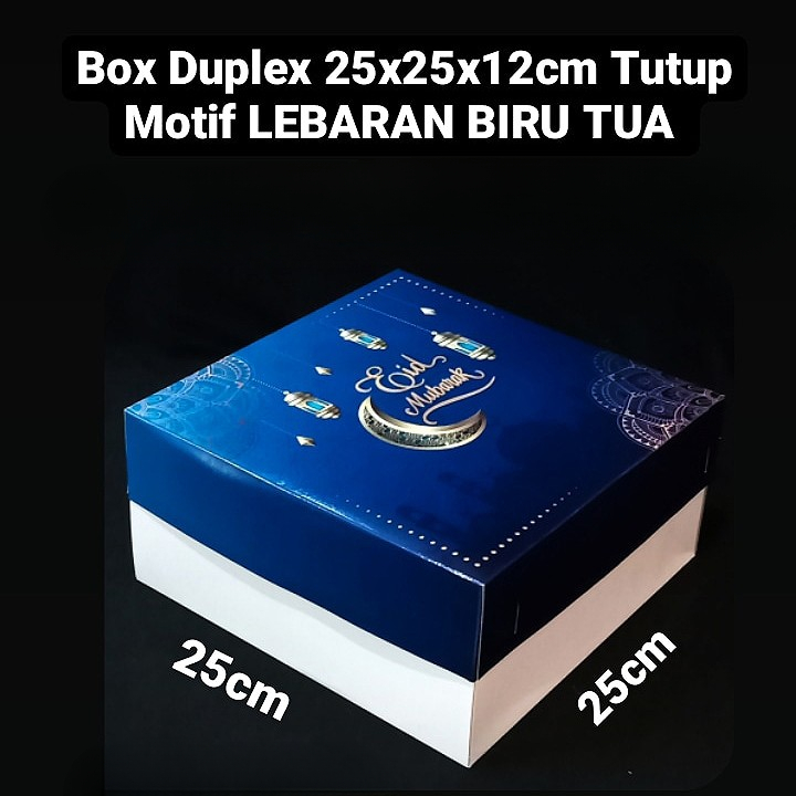 

Kardus Lebaran 25x25x12 ( 3 Pcs ) Motif Biru Tua