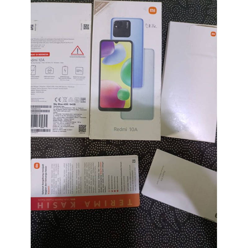 DUS BOX KOTAK REDMI 10A TIDAK CACAT( HANYA DUS TIDAK ADA HP)