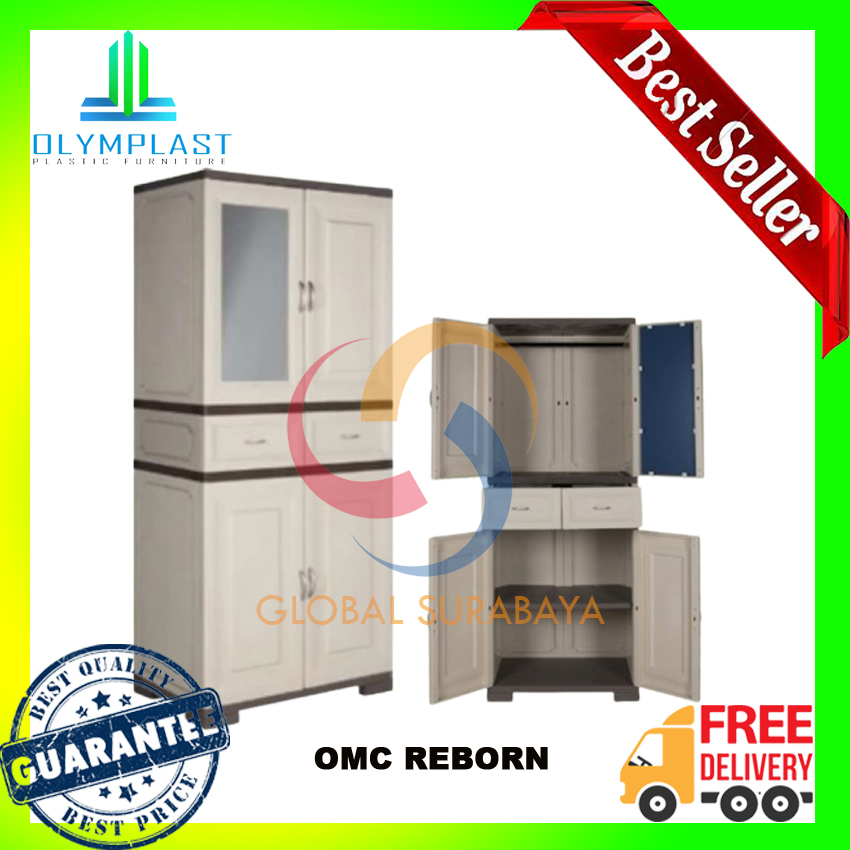 LEMARI PAKAIAN 2 PINTU - LEMARI PAKAIAN - OMC REBORN - OLYMPLAST
