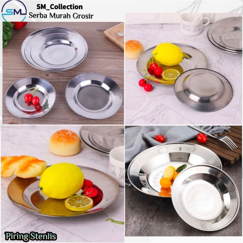 Piring Makan/Wadah Nasi/Piring Buah/Wadah Buah/Tempat Nasi/Piring Stenlis