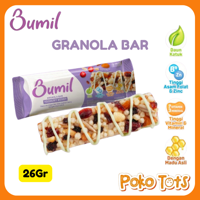 

Bumil Granola Bar Rasa Yoghurt Berry 26gr Snack Sehat Cemilan Untuk Ibu Hamil WHS
