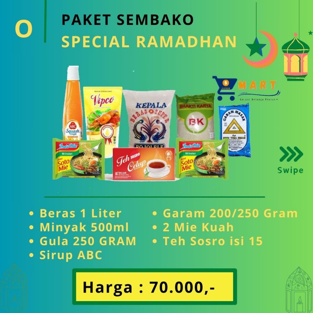 

Paket Sembako ramadhan O / Paket Sembako Murah