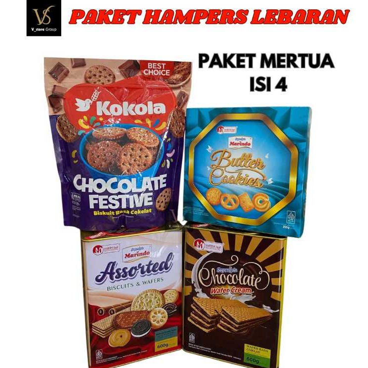 

PAKET MERTUA 4IN1 ASSORTED WAFER KALENG BUTTER COOKIES KOKOLA RANDOM VARIAN RASA/PAKET LENGKAP SEMUA COOKIES