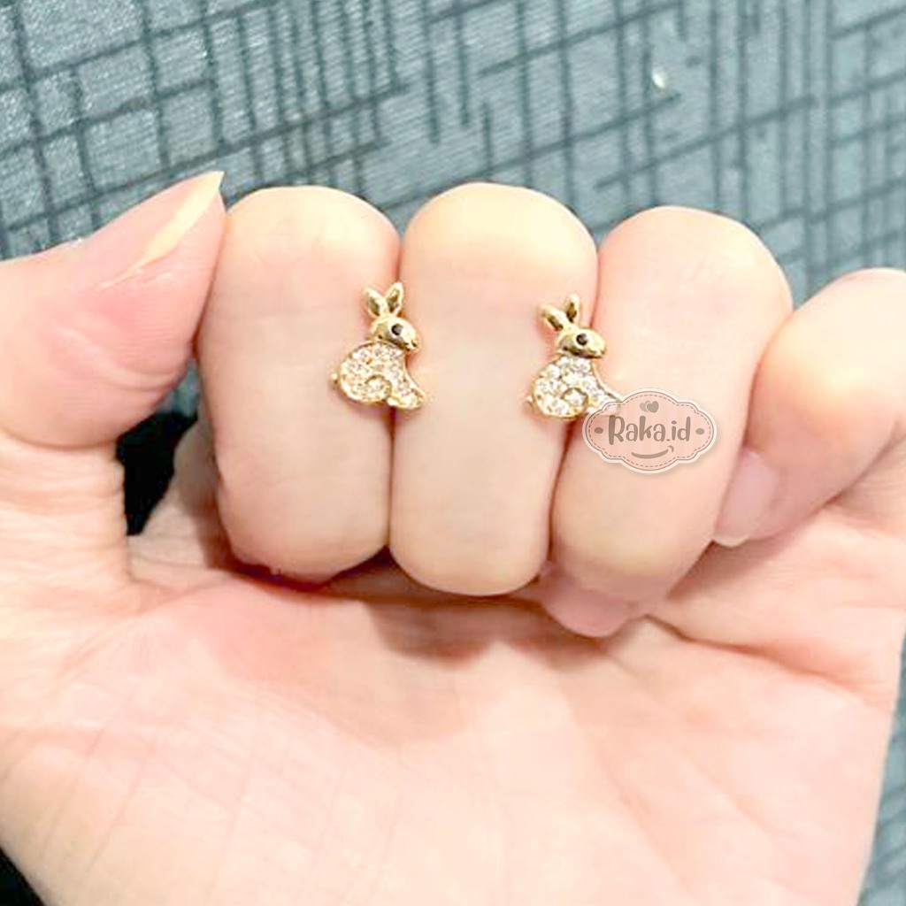 Anting Wanita Anting Tusuk / Stud Motif Rabbit Kelinci Kecil Perhiasan Aksesoris Wanita 1078