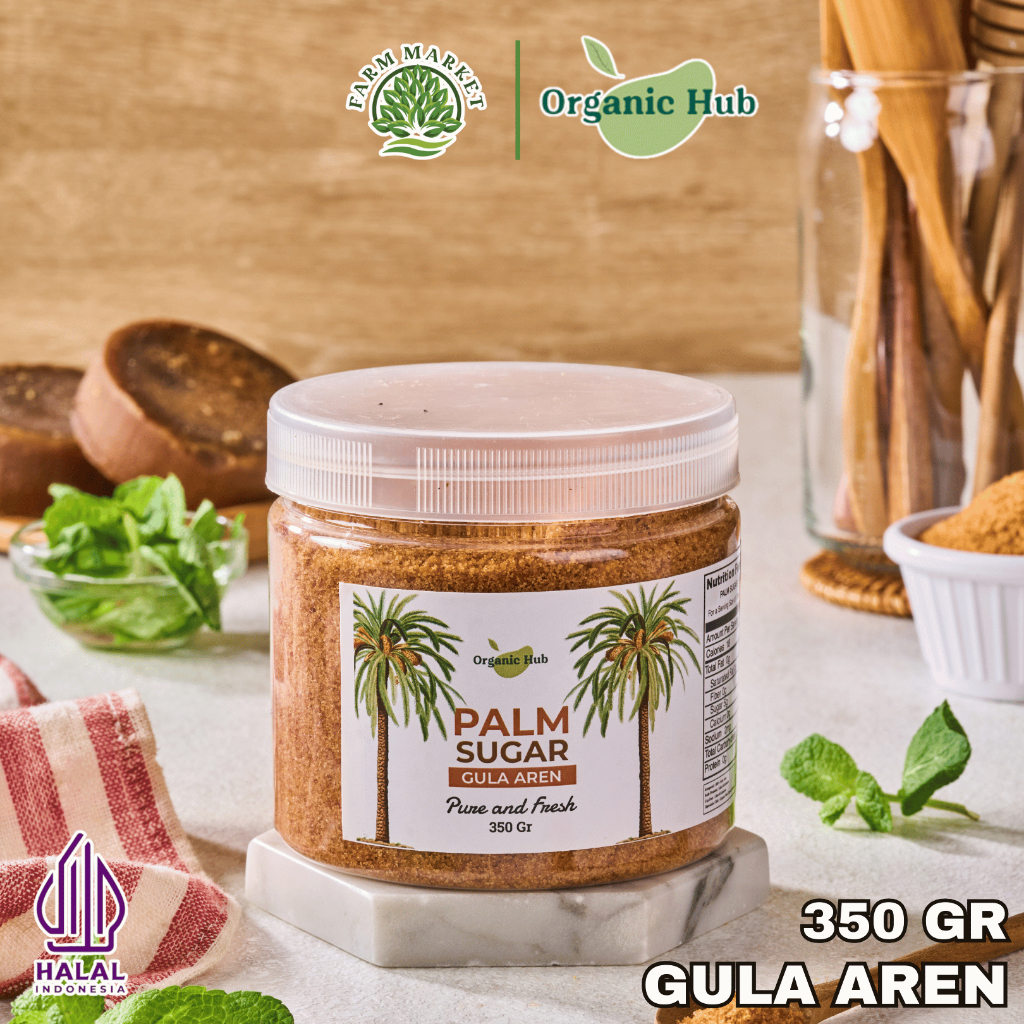 

Organic Hub Gula Aren Bubuk 100% Original Natural Premium Quality Palm Sugar Powder Organik 350 gr