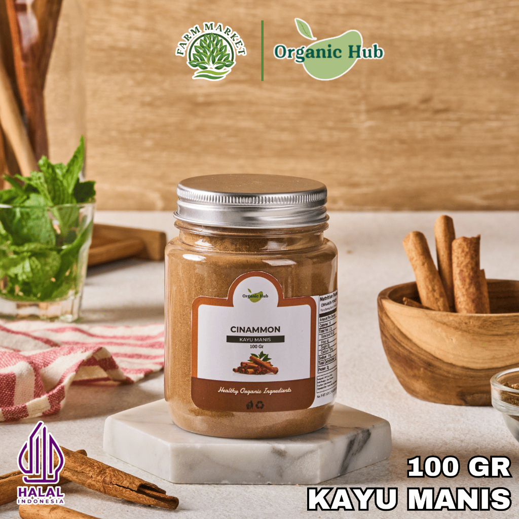 

Organic Hub Cinnamon Rempah Bumbu Dapur Kayu Manis Bubuk 100 gr
