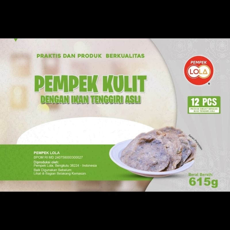 

Pempek LOLA - Paket Kulit isi 12pcs - Asli Ikan Tenggiri - Bengkulu (HALAL)
