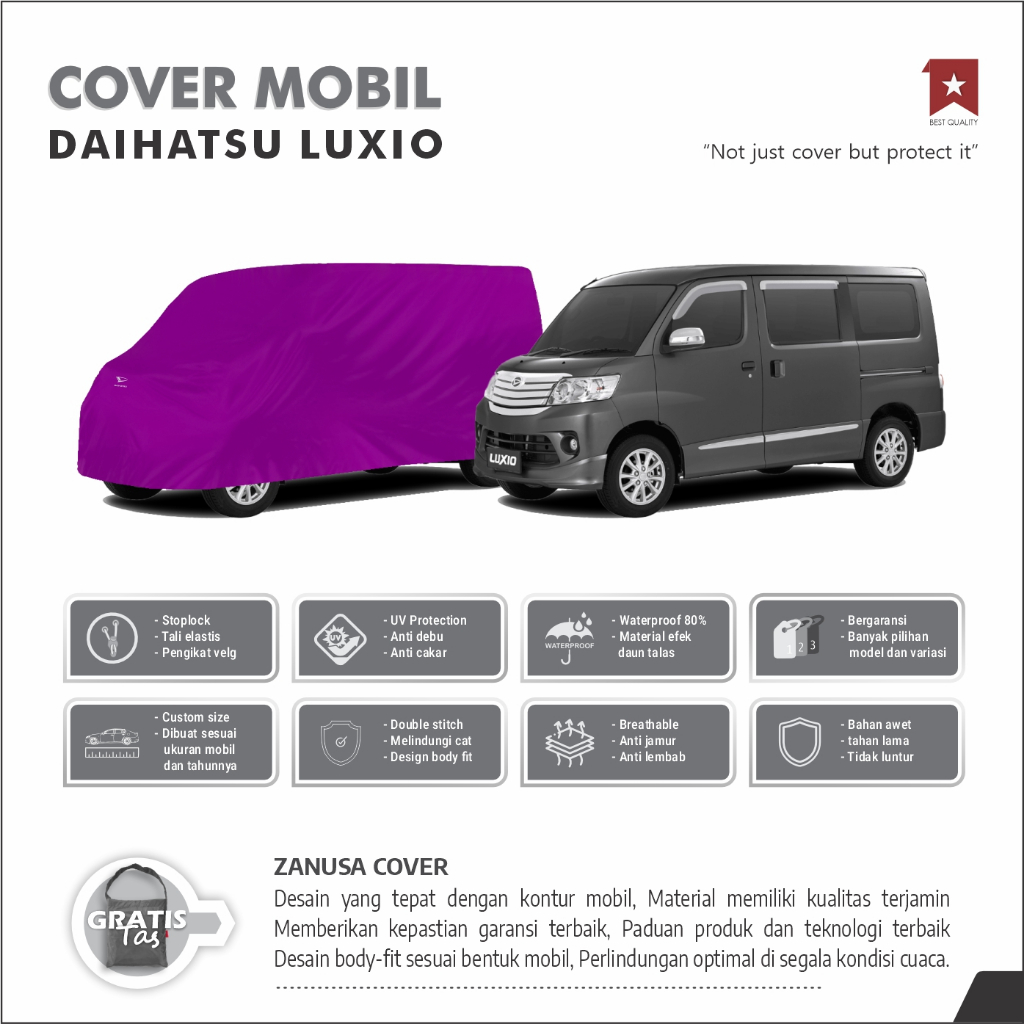 BODY COVER MOBIL DAIHATSU LUXIO, SARUNG MOBIL DAIHATSU LUXIO, SELIMUT MOBL DAIHATSU LUXIO