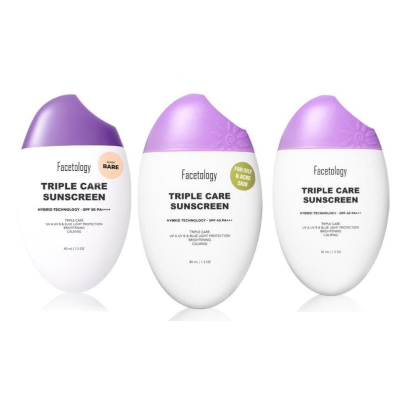 Triple Care Sunscreen FACETOLOGY | Tinted Sunscreen Facetology